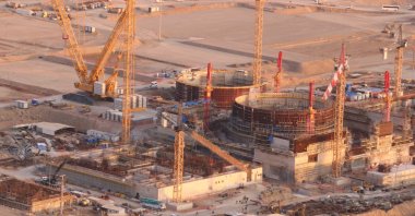 Construction site at the Akkuyu Nuclear Power Plant in Mersin, southern Türkiye, Nov. 11, 2020. (AA Photo)