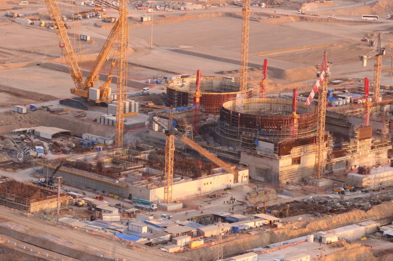 Construction site at the Akkuyu Nuclear Power Plant in Mersin, southern Türkiye, Nov. 11, 2020. (AA Photo)
