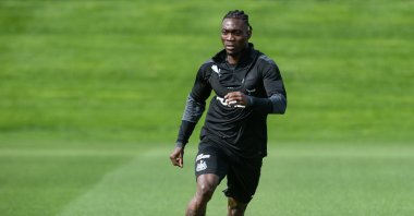 In this file photo Christian Atsu runs during the Newcastle United preseason training session at the Newcastle United Training Center, Newcastle, U.K., Aug. 28, 2020. (Getty Images Photo)