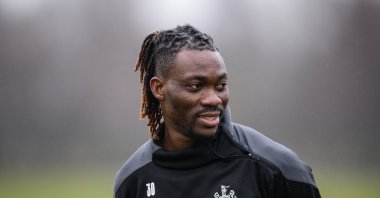 File photo of Christian Atsu during the Newcastle United Training Session at the Newcastle United Training Center, Newcastle, UK., Jan. 28, 2021. (Getty Images Photo)