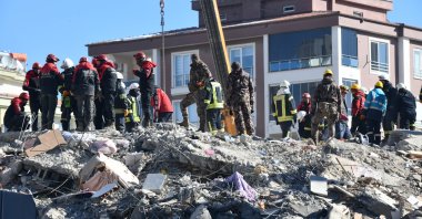 A search and rescue mission is underway after the earthquake, Kahramanmaraş, Türkiye, Feb. 9, 2023. (AA Photo)

