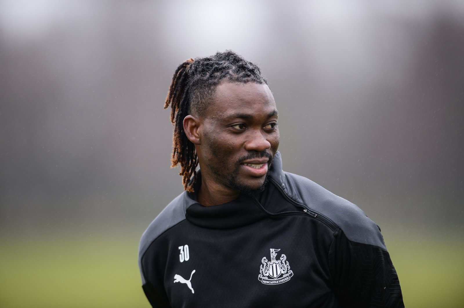 File photo of Christian Atsu during the Newcastle United Training Session at the Newcastle United Training Center, Newcastle, UK., Jan. 28, 2021. (Getty Images Photo)