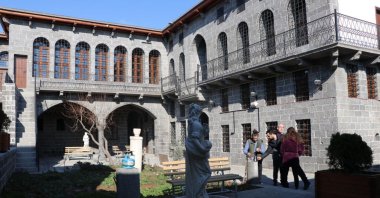 The historic Mar Petyun Church opens its doors for the Feb. 6 earthquake survivors, Diyarbakır, Türkiye, Feb. 12, 2023. (DHA Photo)