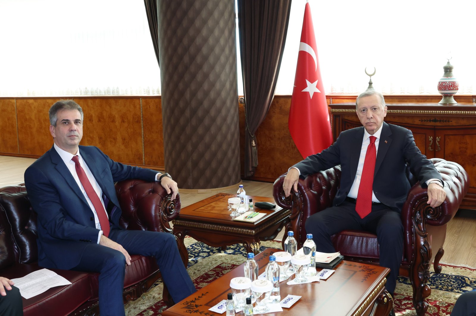President Recep Tayyip Erdoğan met Israeli Foreign Minister Eli Cohen, in the capital Ankara, Türkiye, Feb. 14, 2023. (İHA Photo)