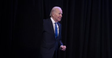 U.S. President Joe Biden arrives at a program in Washington, D.C., U.S., Feb. 14, 2023. (EPA Photo)