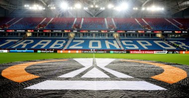 A general view of the stadium's interior prior to kick off, Şenol Günes Stadium, Trabzon, Türkiye, Oct. 13, 2022. (Getty Images Photo)