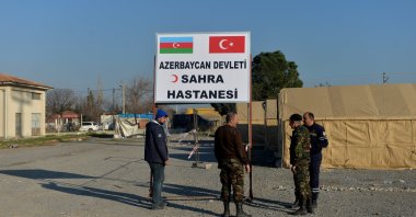 The field hospital established by Azerbaijan in the Kahramanmaraş province, Feb. 15, 2023. (AA Photo)