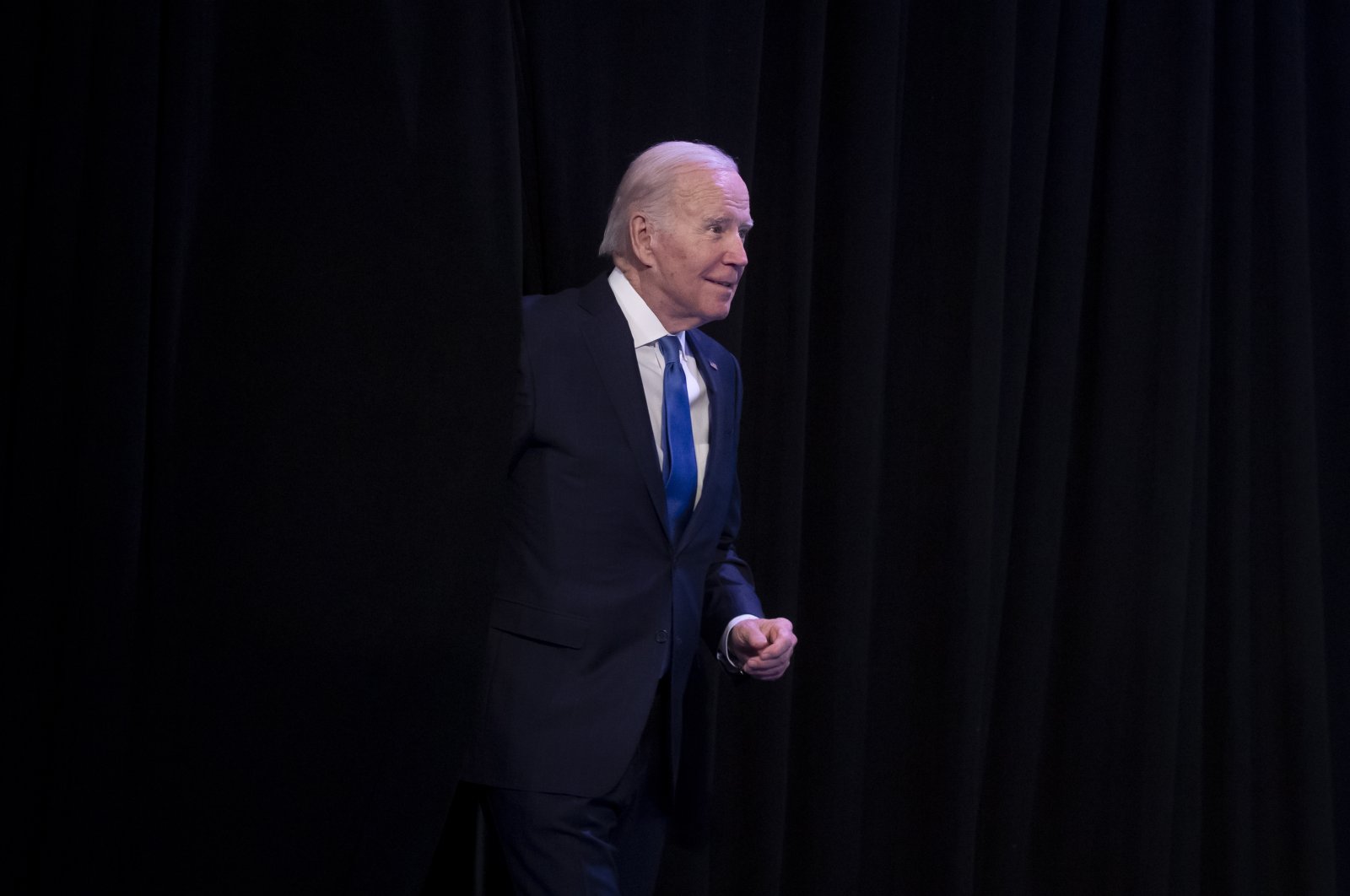 U.S. President Joe Biden arrives at a program in Washington, D.C., U.S., Feb. 14, 2023. (EPA Photo)