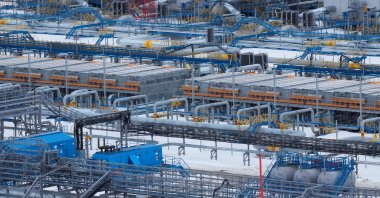 A view shows a gas processing facility, operated by Gazprom, at Bovanenkovo gas field on the Arctic Yamal peninsula, Russia, May 21, 2019. (Reuters Photo)