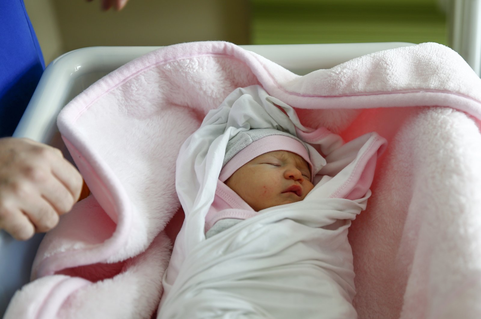A baby born after the devastating earthquake in Türkiye, Feb. 16, 2023. (AA Photo)