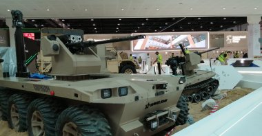 Havelsan&#039;s unmanned land vehicle Kapgan is seen in this photo provided on Feb. 19, 2023. (Courtesy of Havelsan)