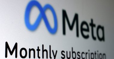 The Meta logo and the words "Monthly subscription" are seen in this picture illustration taken Jan. 19, 2023. (Reuters Photo)