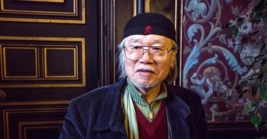 Japanese manga artist Leiji Matsumoto poses during the 40th Festival International de la Bande Dessin, France, Feb. 1, 2013. (AFP Photo)