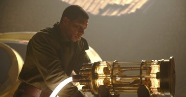 This image released by Disney shows Jonathan Majors in a scene from &quot;Ant-Man and the Wasp: Quantumania.&quot; (AP Photo)