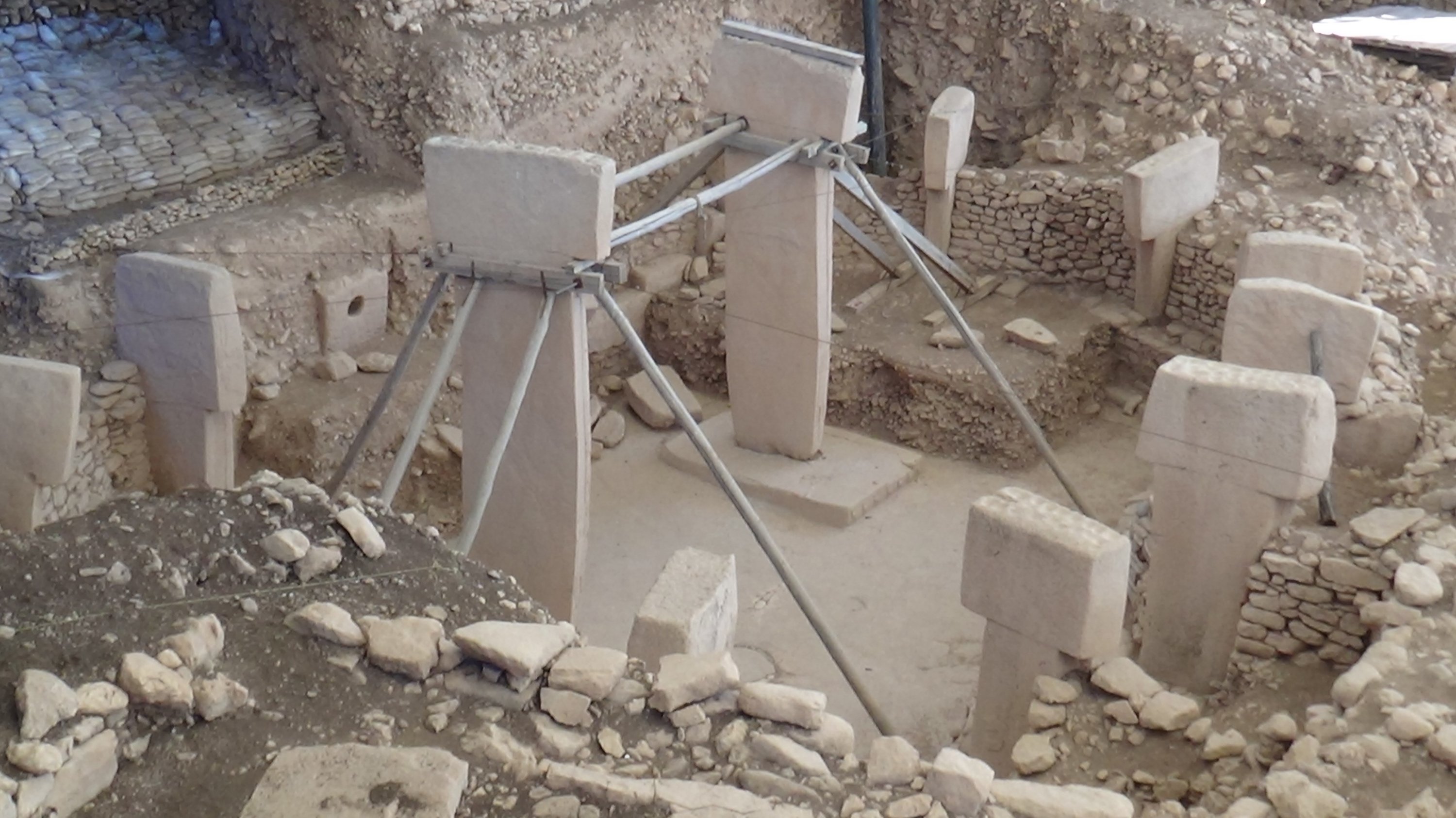 An aerial view of Göbeklitepe after the earthquakes, Şanlıurfa, Türkiye, Feb. 18, 2023. (IHA Photo)