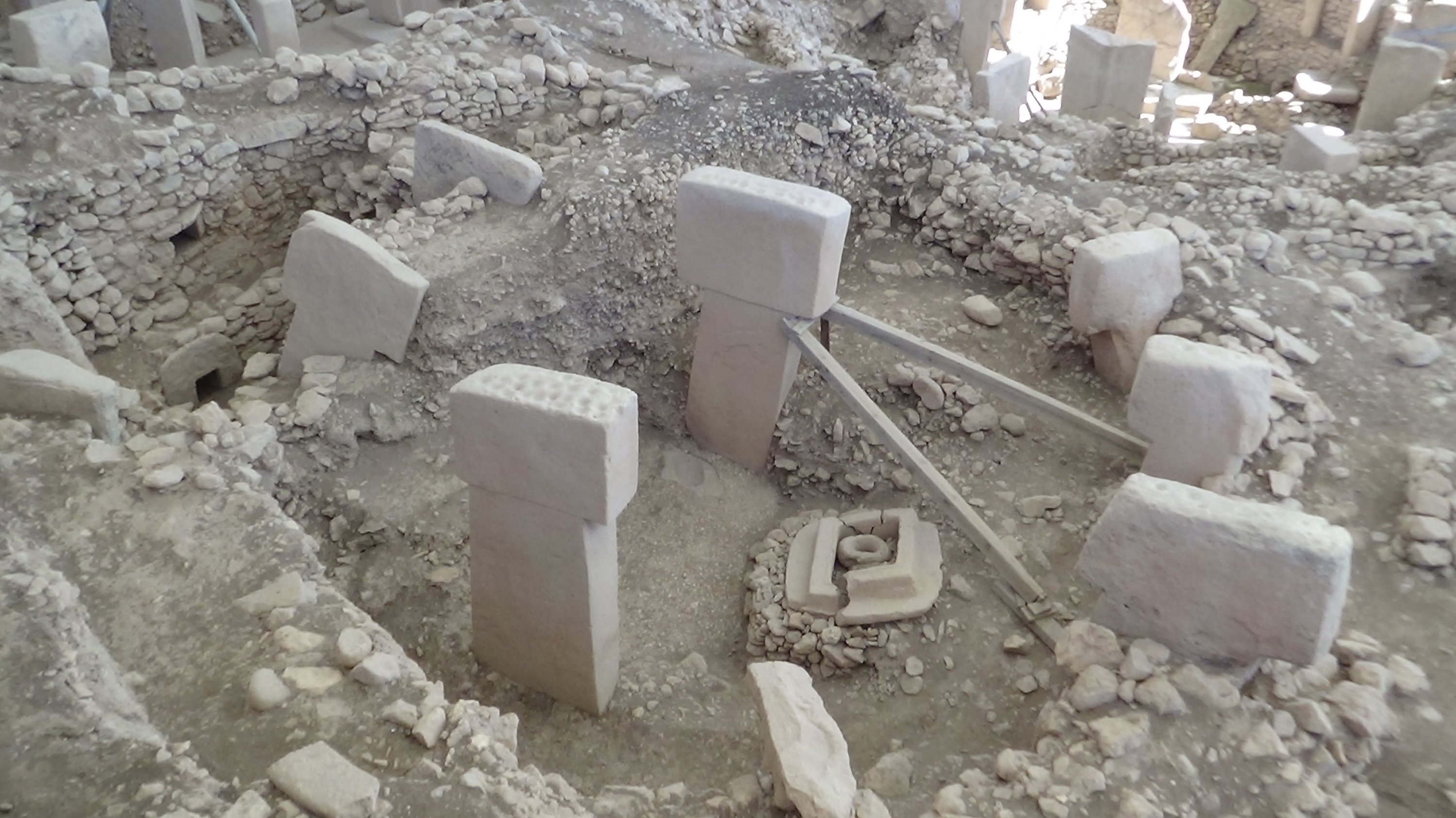 An aerial view of Göbeklitepe after the earthquakes, Şanlıurfa, Türkiye, Feb. 18, 2023. (IHA Photo)