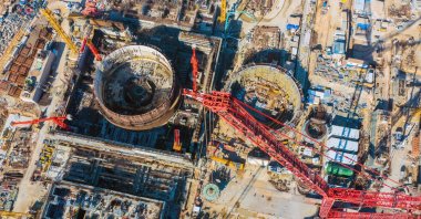 The construction site of the Akkuyu Nuclear Power Plant in southern Mersin province, Türkiye, Jan. 17, 2023. (DHA Photo)
