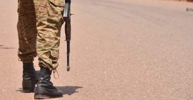 A soldier patrols to ensure security in Ouahigouya, Burkina Faso, Oct. 29, 2018. (AFP Photo)