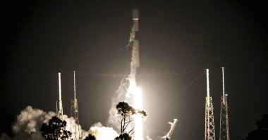 A SpaceX Falcon 9 rocket lifts off from Cape Canaveral Space Force Station, Florida, U.S., Feb. 12, 2023. (AP Photo)