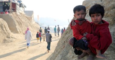Rohingya refugee children look on at the Jamtoli camp in the morning in Cox's Bazar, Bangladesh, Jan. 22, 2018. (Reuters File Photo)