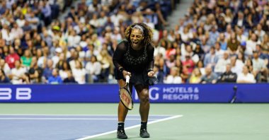 U.S.&#039; Serena Williams celebrates during her match against Australia&#039;s Ajla Tomljanovic in the third round of the women&#039;s singles at the U.S. Open at the USTA Billie Jean King National Tennis Center, New York City, U.S., Sept. 2, 2022. (Getty Images Photo)