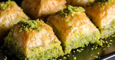 Traditional Turkish dessert baklava with pistachio. (Shutterstock Photo)