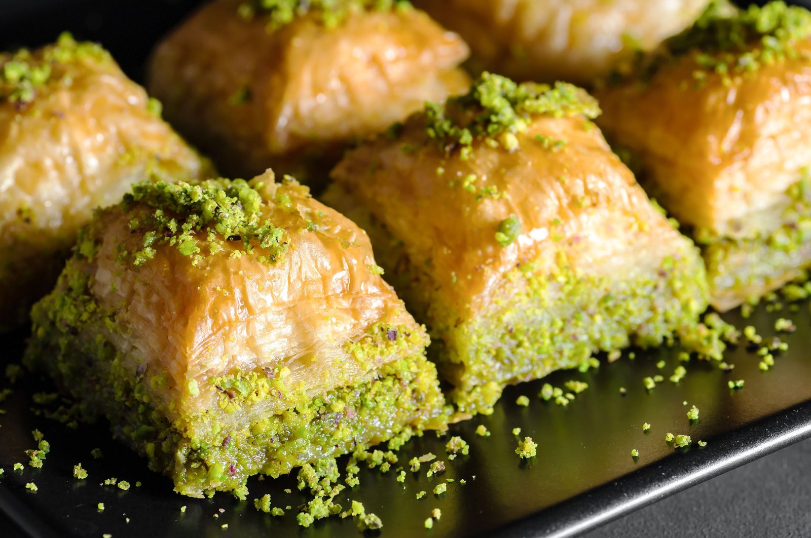 Traditional Turkish dessert baklava with pistachio. (Shutterstock Photo)