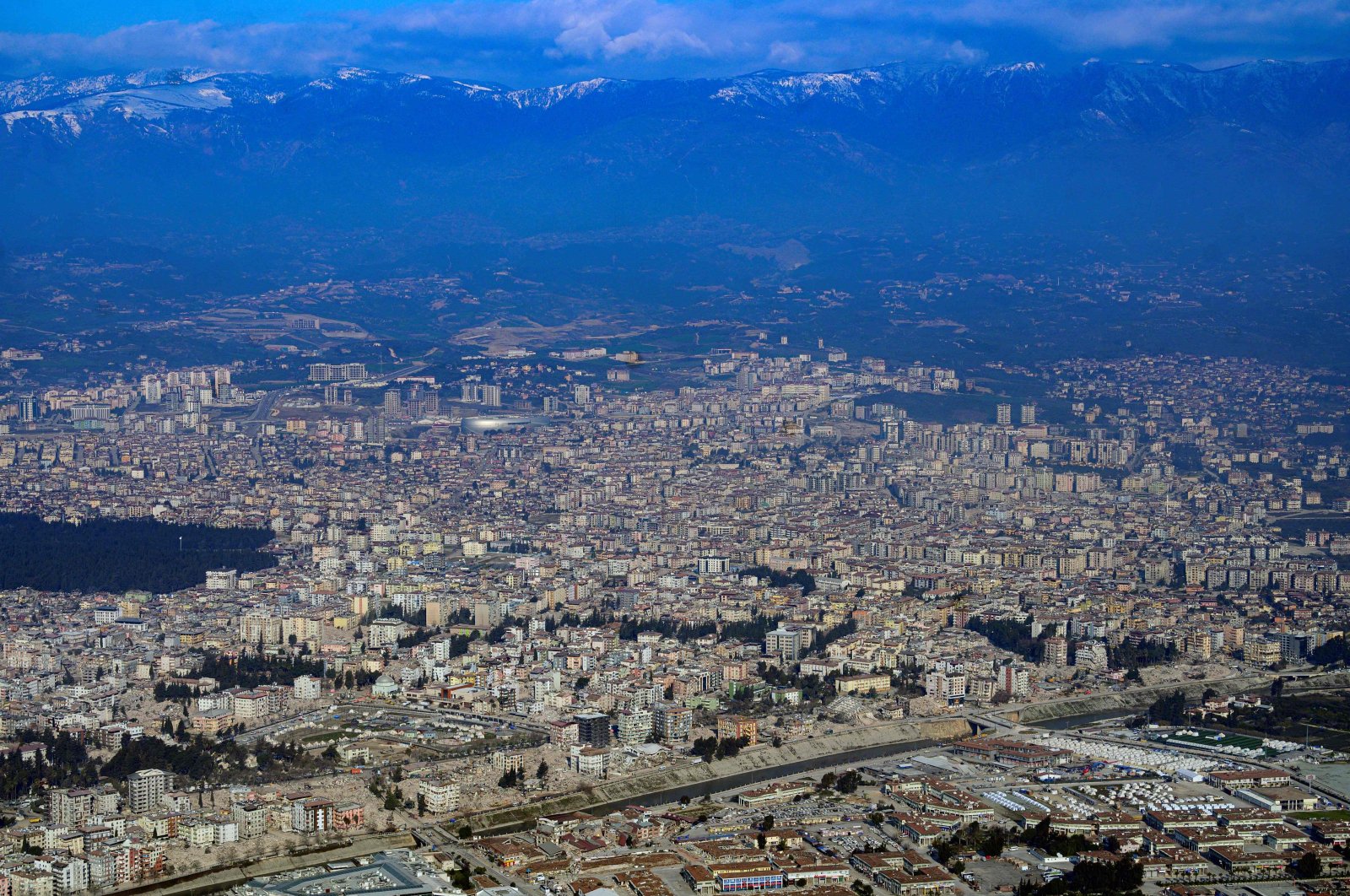 A view of Antakya district following the deadly earthquakes, southern Türkiye, Feb. 20, 2023. (AFP Photo)