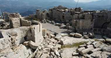 The ruins of the monastery built by Saint Simon remained intact after the Kahramanmaraş-centered earthquakes, Hatay, Türkiye, Feb. 27, 2023. (DHA Photo)