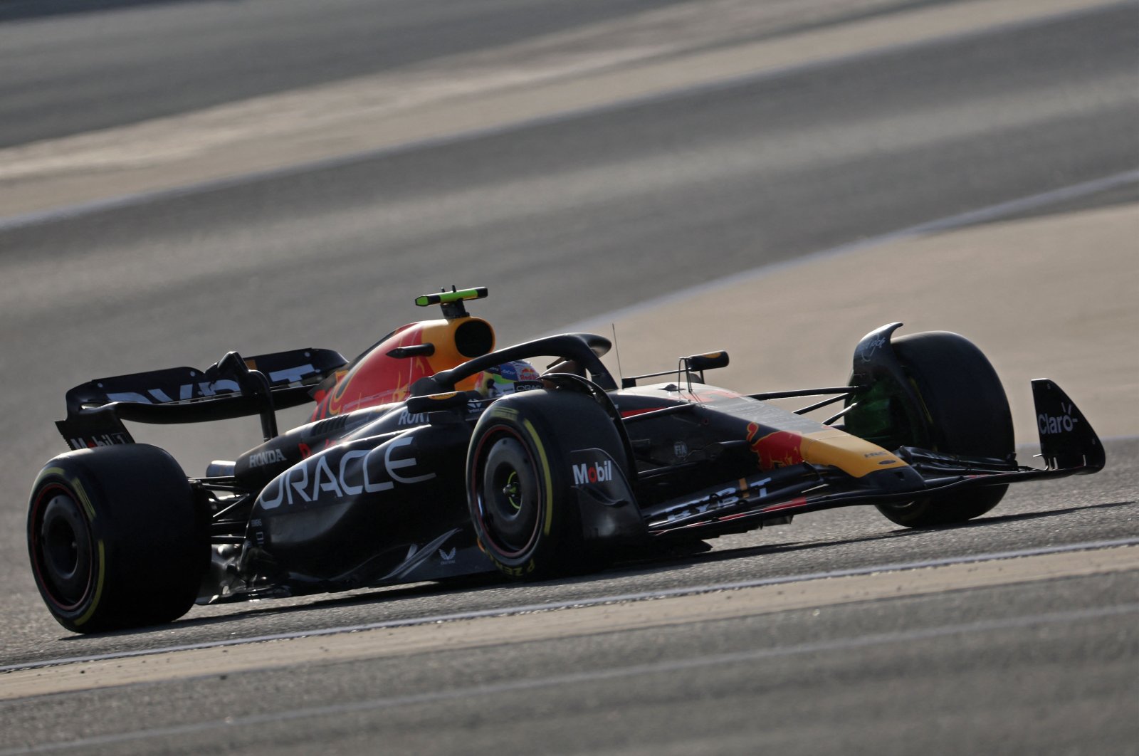 Red Bull&#039;s Dutch driver Max Verstappen drives during the third day of Formula One preseason testing at the Bahrain International Circuit, Sakhir, Bahrain, Feb. 25, 2023. (AFP Photo)