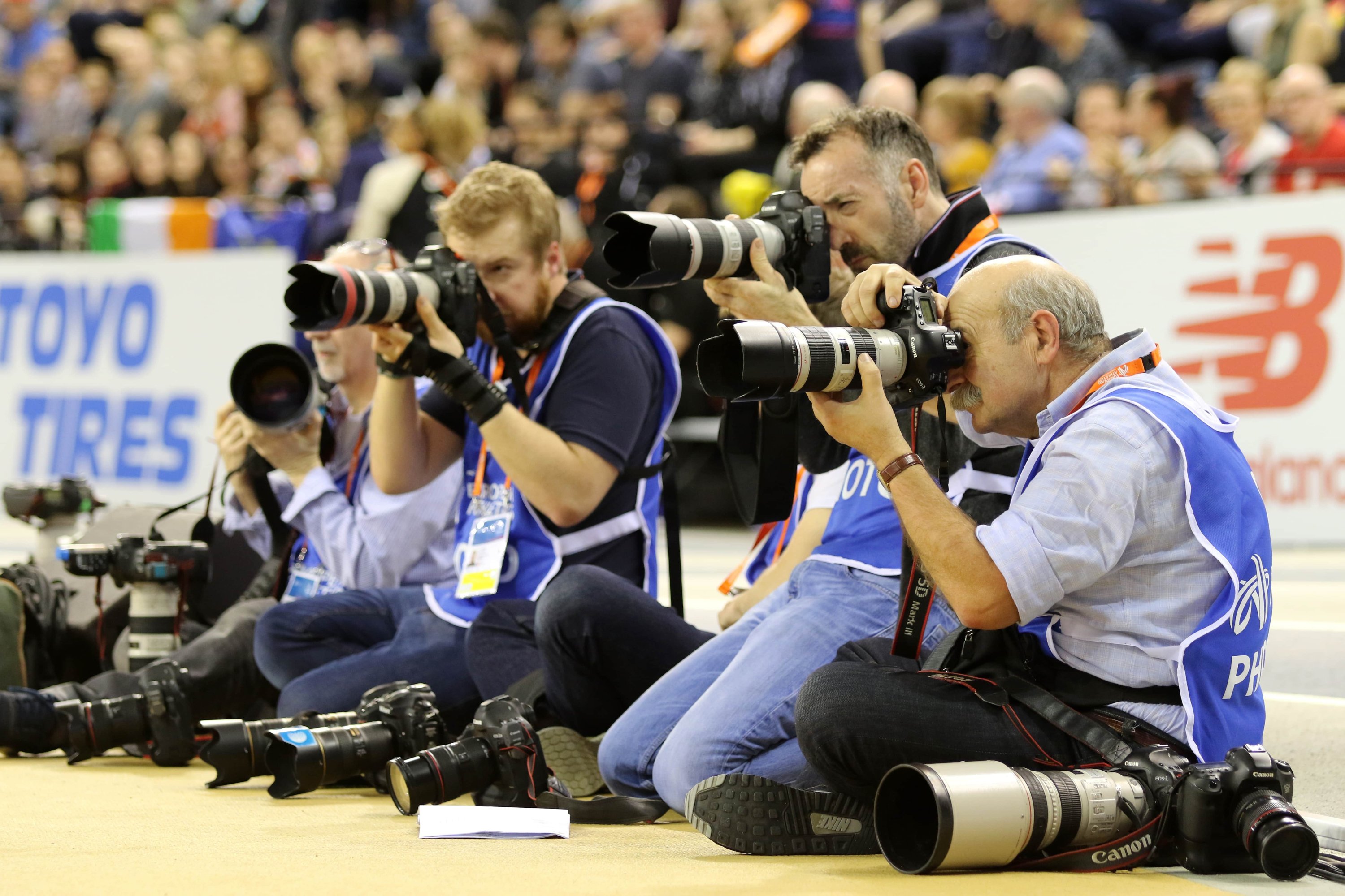 Kameramen merekam acara olahraga.  (Sumber Atletik Eropa)
