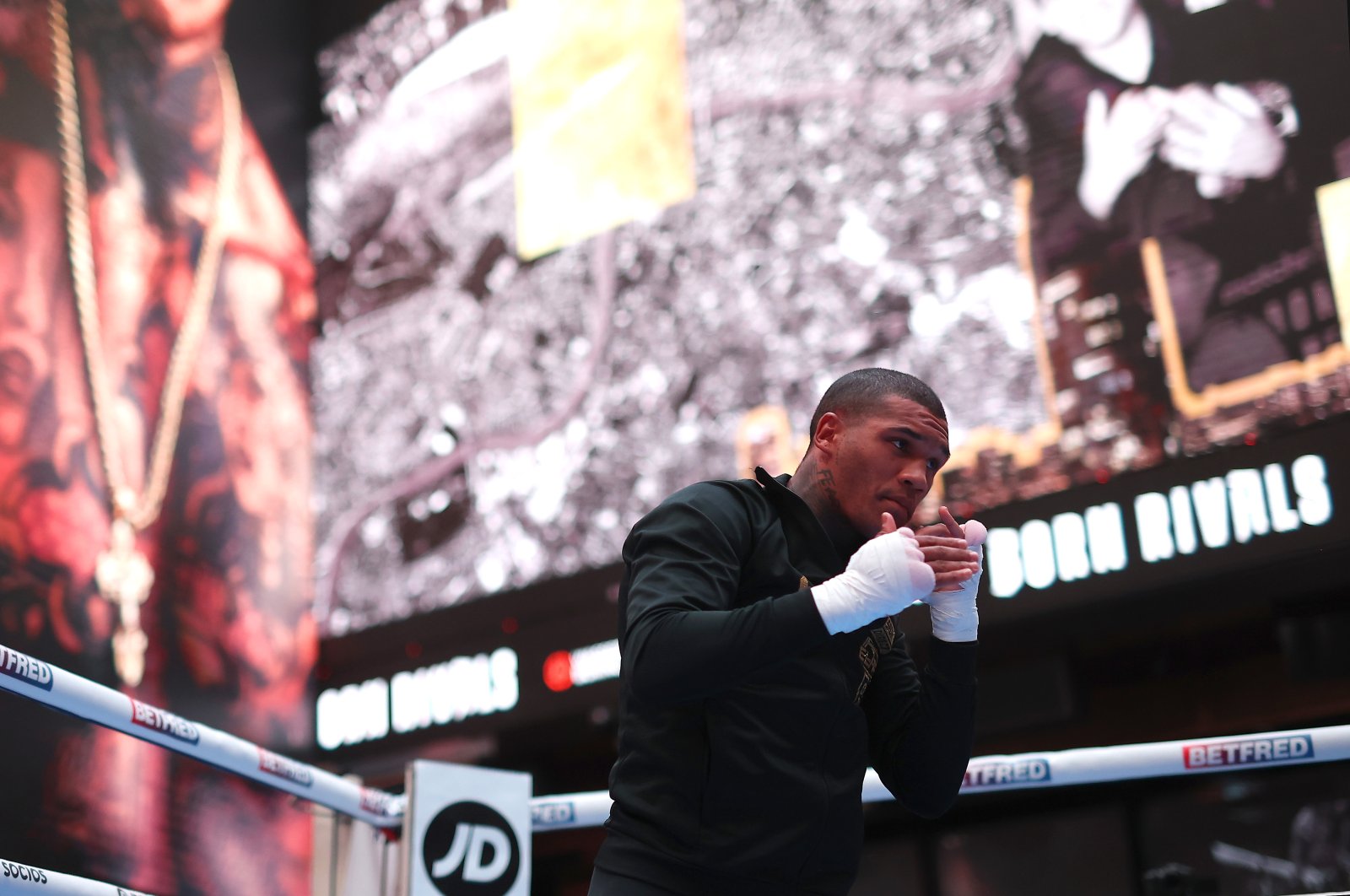 Conor Benn trains during a Media Workout at The Now Building, London, U.K., Oct. 5, 2022. (Getty Images Photo)
