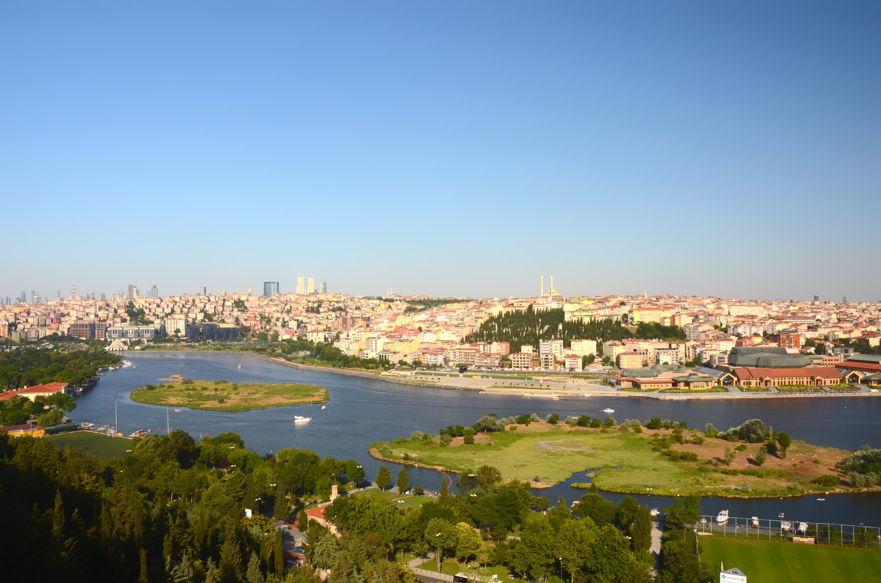 Golden Horn panorama from Pierre Loti Hill, Istanbul, Türkiye, July 4, 2017. (Getty Images Photo)