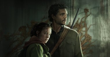 A still shot from &quot;The Last of Us&quot; shows Pedro Pascal (R) and Bella Ramsey as Joey and Ellie.