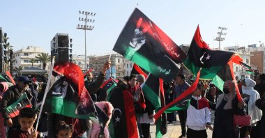 Libyans gather at the Martyrs' Square in Libya's capital Tripoli on Feb. 17, 2023. (AFP File Photo)