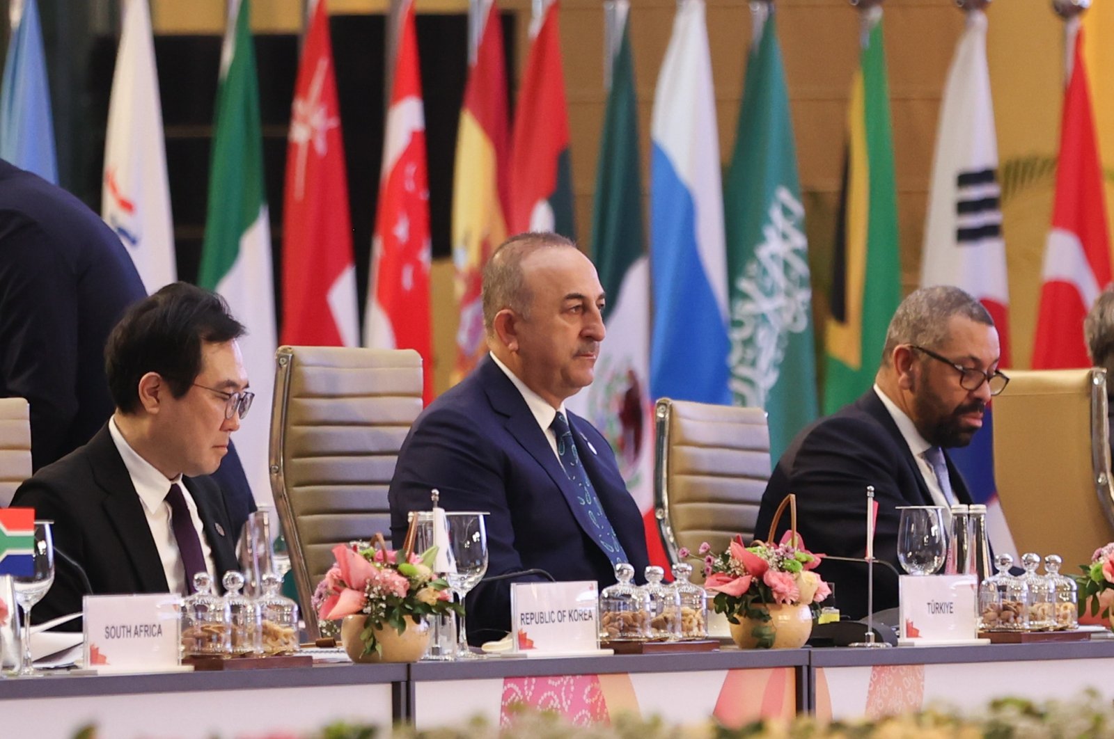 Mevlüt Çavuşoğlu attends the foreign ministers&#039; meeting at the G-20 Summit, in New Delhi, India, March 2, 2023. (AA Photo)