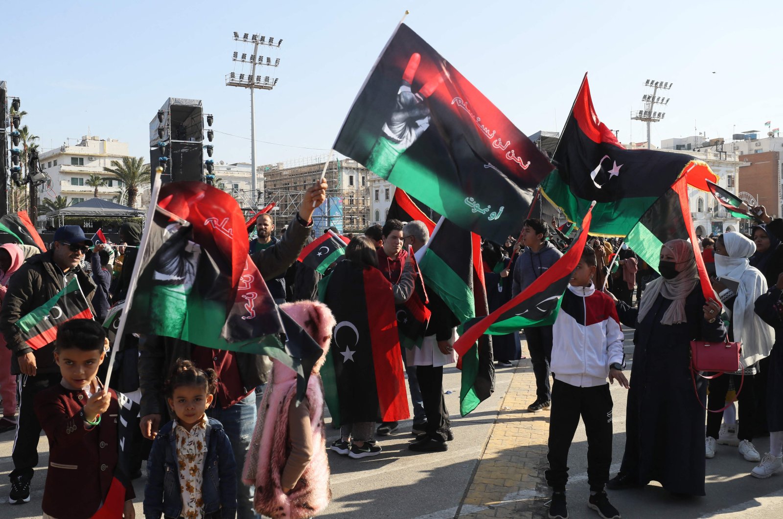 Libyans gather at the Martyrs&#039; Square in Libya&#039;s capital Tripoli on Feb. 17, 2023. (AFP File Photo)