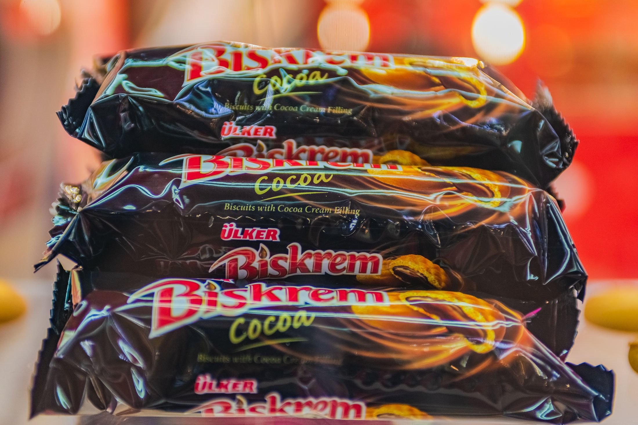 Turkish chocolate and hazelnut cream stuffed butter cookie Biskrem. (Shutterstock Photo)