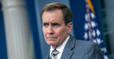 Coordinator for Strategic Communications at the National Security Council John Kirby responds to a question from the news media during the daily briefing at the White House in Washington, DC, USA, 02 March 2023. (EPA Photo)