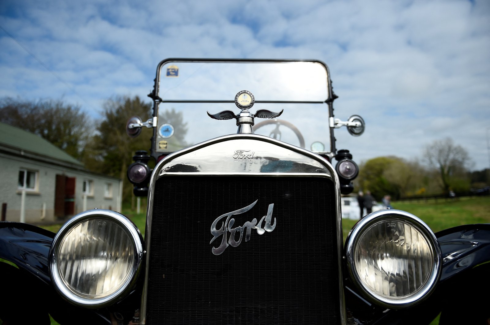 The bumper of a Ford Model T car is seen near car maker Henry Ford&#039;s ancestral home in Ballinascarthy, Ireland, March 3, 2023. (Reuters Photo)