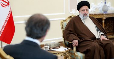 Iran's President Ebrahim Raisi (R) meets IAEA chief Rafael Grossi in Tehran, Iran, March 4, 2023. (AFP Photo)
