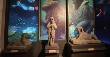 Artifacts are seen in the Alexandria National Museum in Alexandria, Egypt, March 4, 2023. (AA Photo)