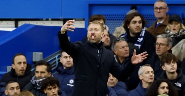 Chelsea manager Graham Potter reacts during English Premier League match against Leeds United at the Stamford Bridge, London, Britain, March 4, 2023. (Reuters Photo)
