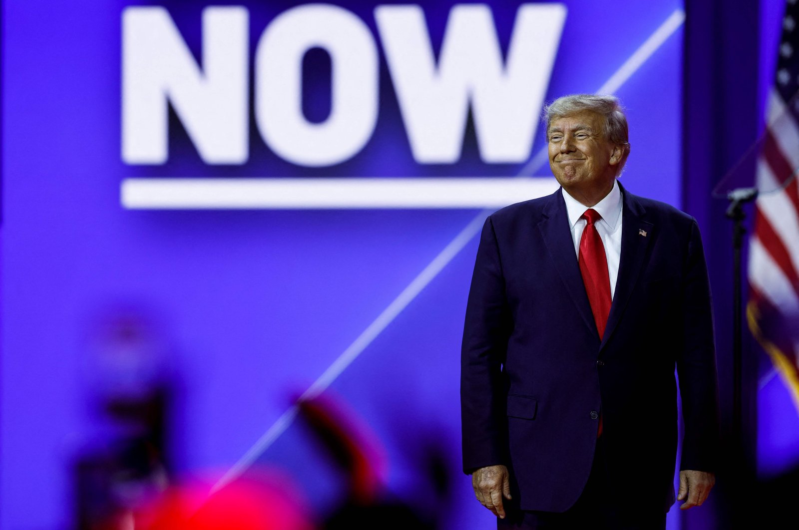 Former U.S. President and 2024 presidential hopeful Donald Trump at the 2023 CPAC, National Harbor, Maryland, U.S., March 4, 2023. (AFP Photo)