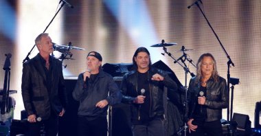 Metallica at the "Metallica Presents: The Helping Hands Concert," at Microsoft Theater, Los Angeles, California, Dec. 16, 2022. (Getty Images Photo)