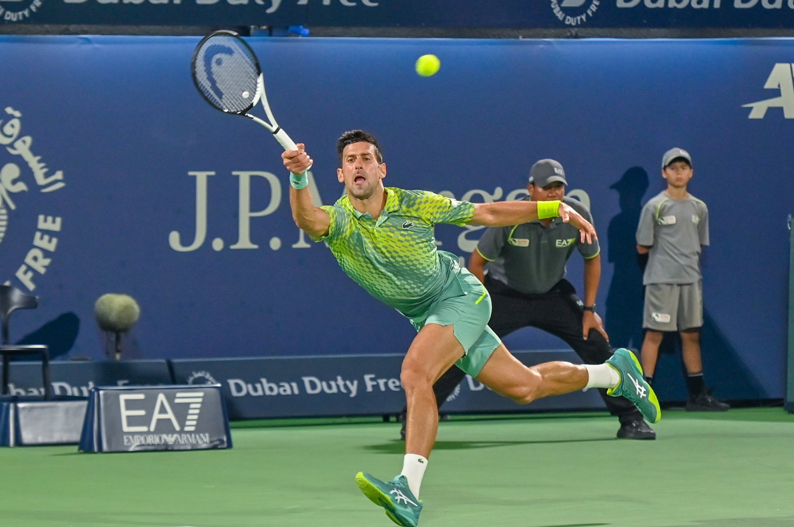 Serbian Novak Djokovic during "Dubai Duty Free" Tennis Championship match against Russian Daniil Medvedev, Dubai, UAE, March 3, 2023. (AA Photo)