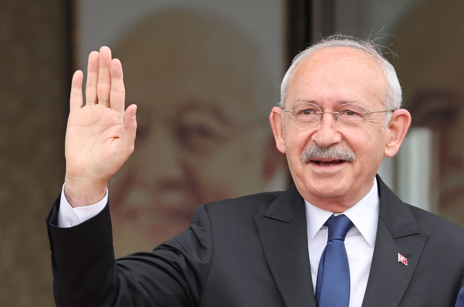 Türkiye&#039;s main opposition Republican People&#039;s Party (CHP) Chairperson Kemal Kılıçdaroğlu poses for the press ahead of a meeting with opposition party leaders in Ankara, Türkiye, March 6, 2023. (AFP Photo)