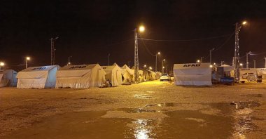 Heavy downpours struck quake-hit areas of Hatay, southern Türkiye, March 7, 2023. (IHA Photo)