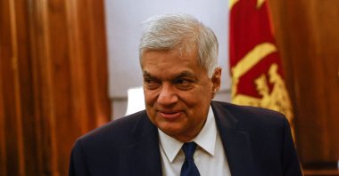 Sri Lanka's President Ranil Wickremesinghe looks on during an interview with Reuters at the Presidential Secretariat in Colombo, Sri Lanka, Aug. 18, 2022. (Reuters Photo)