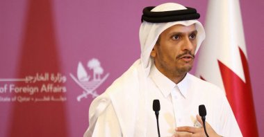 Qatar's then Foreign Minister Sheikh Mohammed bin Abdulrahman Al Thani at a news conference, Doha, Qatar, Nov. 22, 2022. (Reuters Photo)